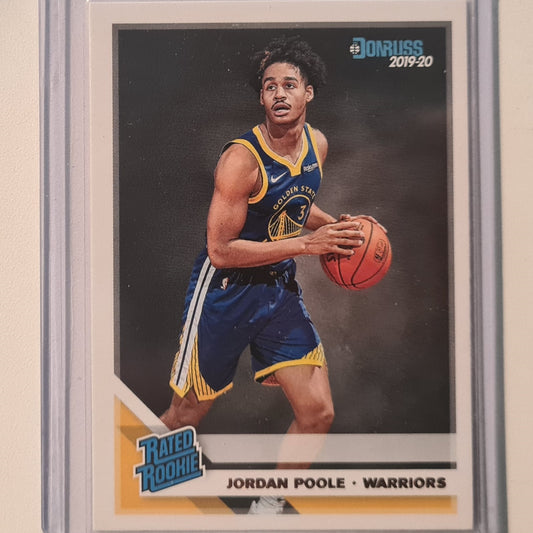 Jordan Poole 2019-20 Donruss Rated Rookie #226 NBA Basketball Golden State Excellent Sleeved
