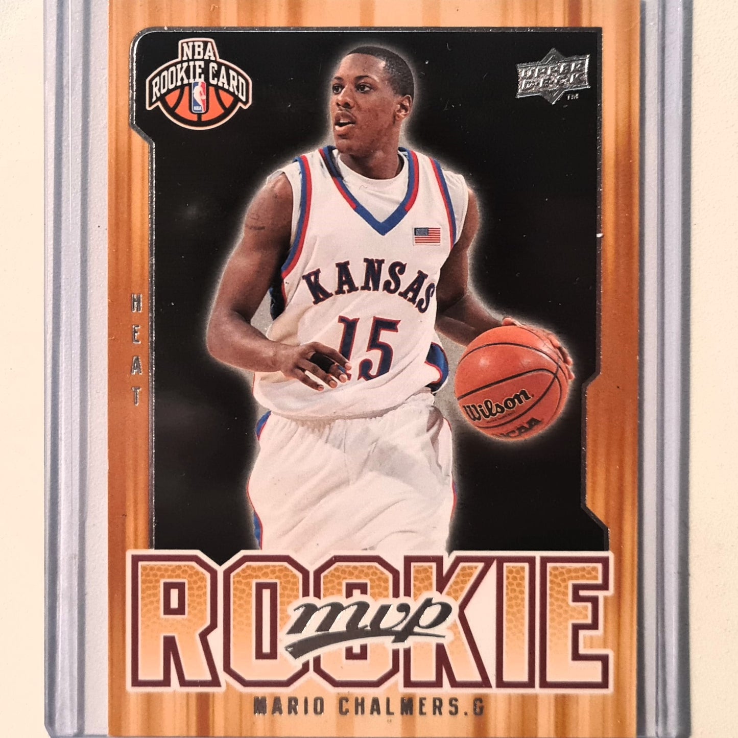 Mario Chalmers 2008-09 Panini MVP Rookie RC #229 NBA Basketball Kansas/Miami Heat Excellent Sleeved