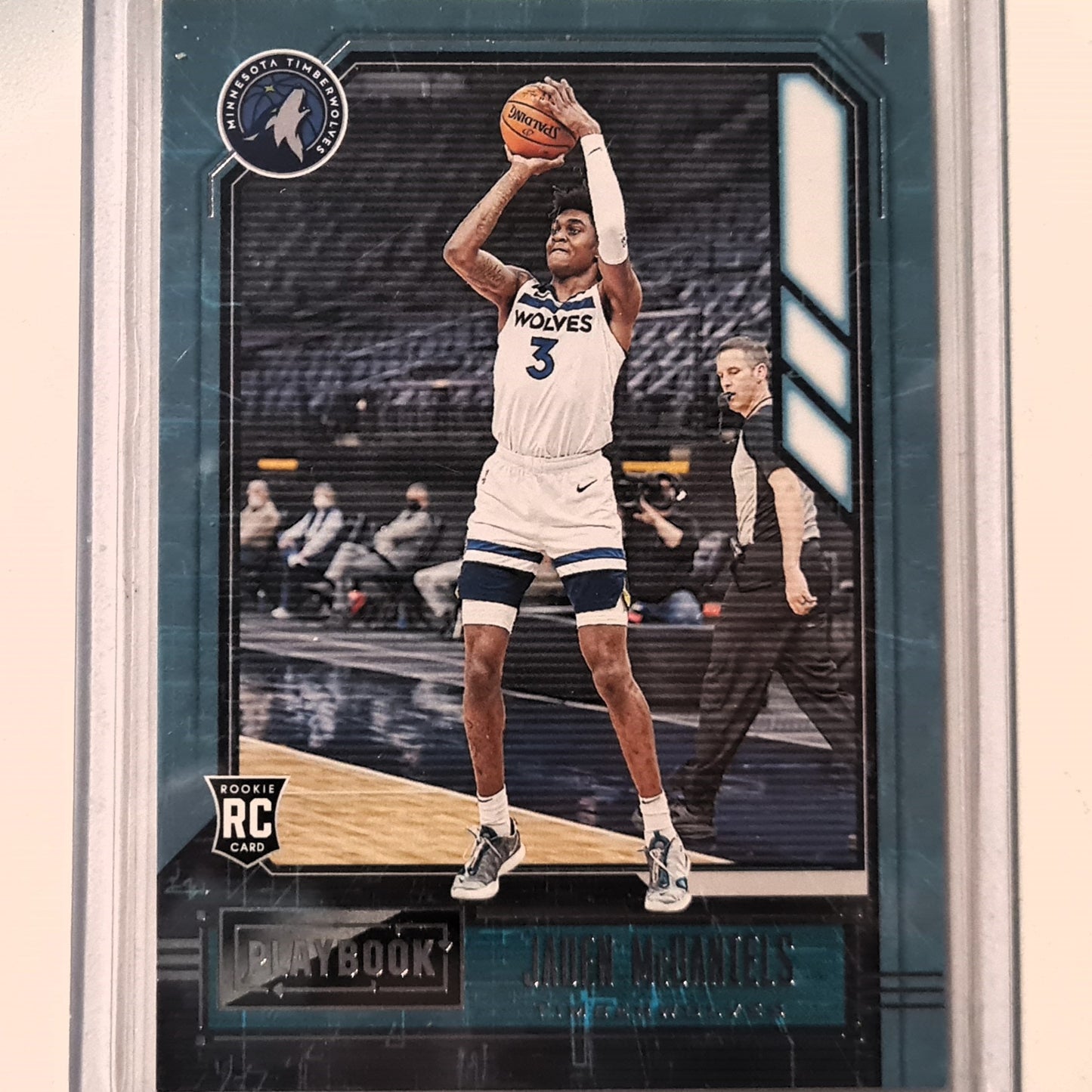 Jaden McDaniels 2020-21 Panini Chronicles playbook Rookie RC #180 NBA Basketball Minnesota Timberwolves Excellent Sleeved