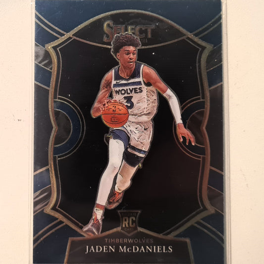 Jaden McDaniels 2020-21 Panini Select Concourse Rookie RC #88 NBA Basketball Minnesota Timberwolves Excellent Sleeved