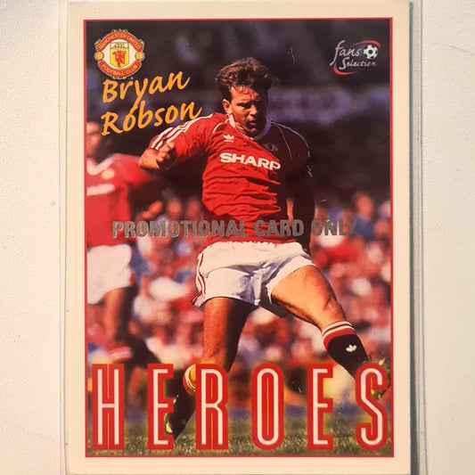 Bryan Robson 1997 Futera fans selection Heroes promo card #78 Soccer Football Manchester United Excellent Sleeved