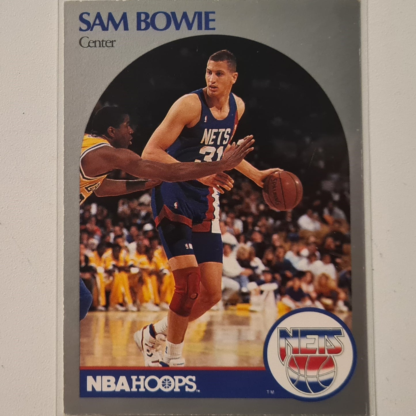 Sam Bowie 1990 NBA Hoops #194 NBA Basketball New Jersey Nets very good Sleeved