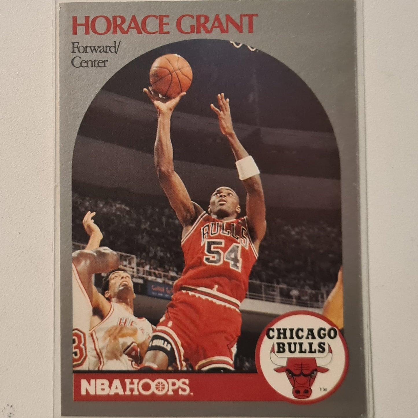 Horace Grant 1990 NBA Hoops #63 NBA Basketball Chicago Bulls very good Sleeved