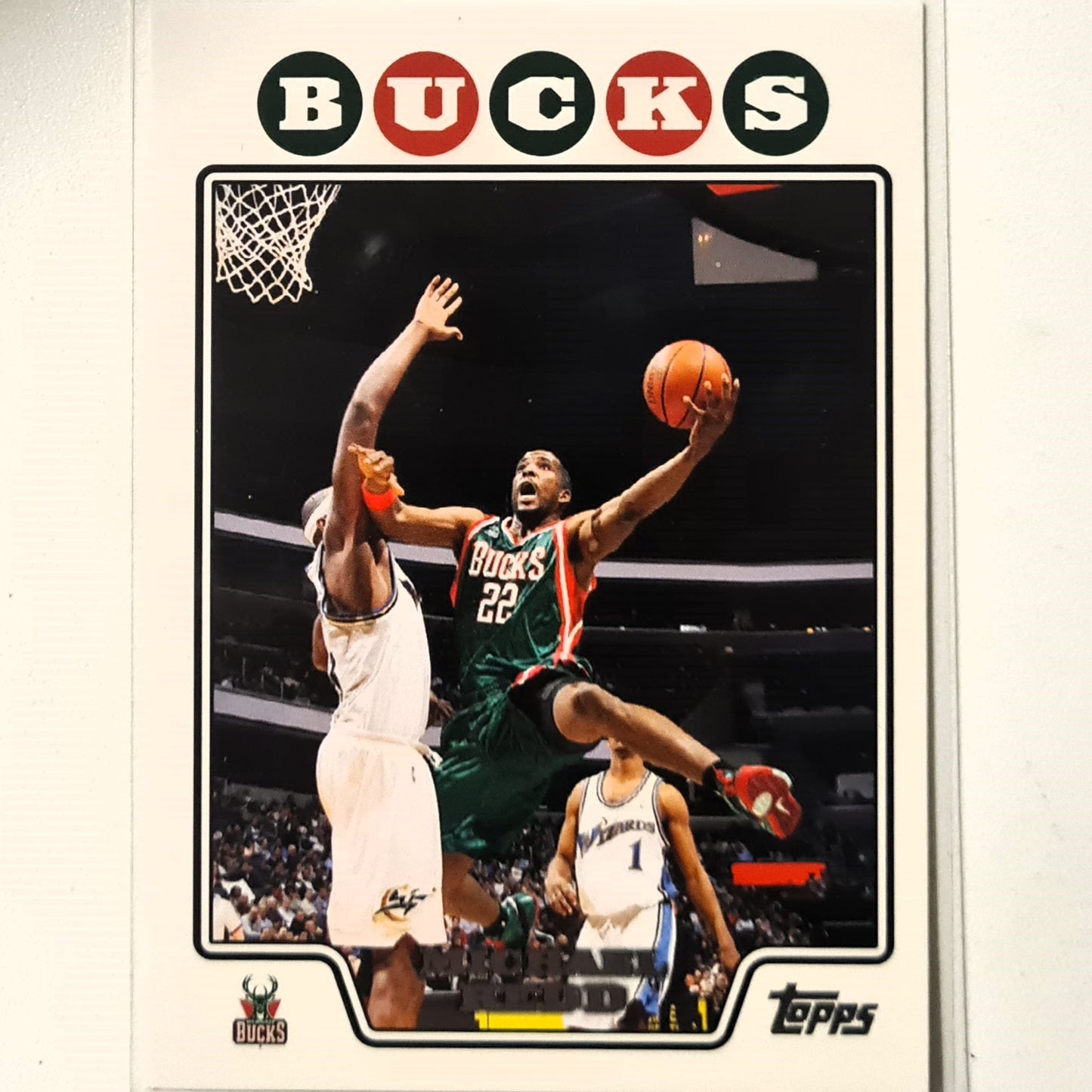 Michael Redd 2008 Topps #22 NBA Basketball Milwaukee Bucks Excellent Sleeved