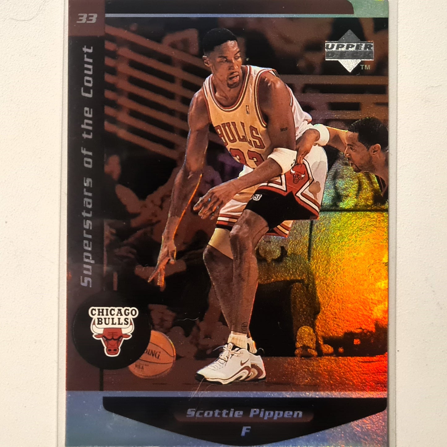 Scottie Pippen 1998 Upper-Deck superstars of the court #C14 NBA Basketball Chicago Bulls very good Sleeved