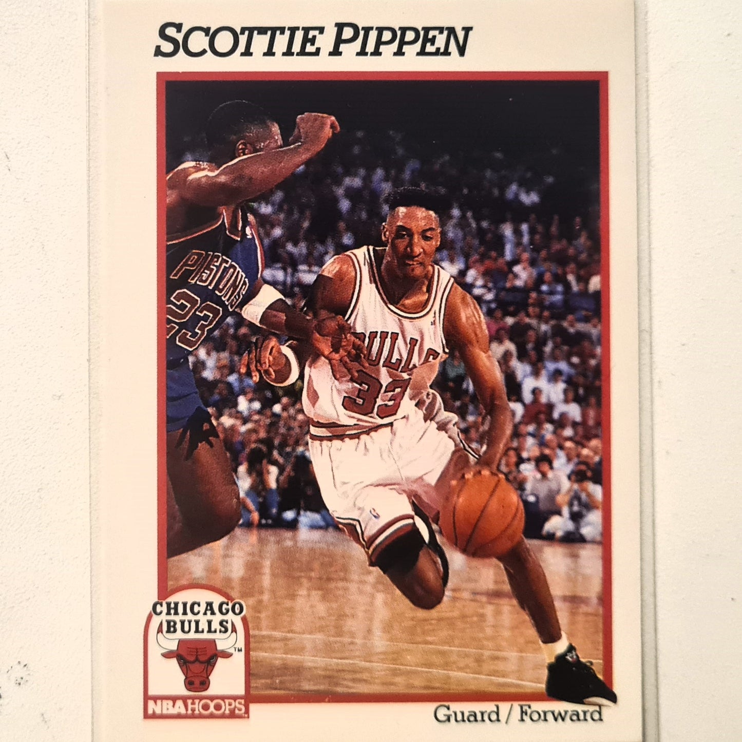 Scottie Pippen 1991 NBA Hoops #34 NBA Basketball Chicago Bulls Excellent Sleeved