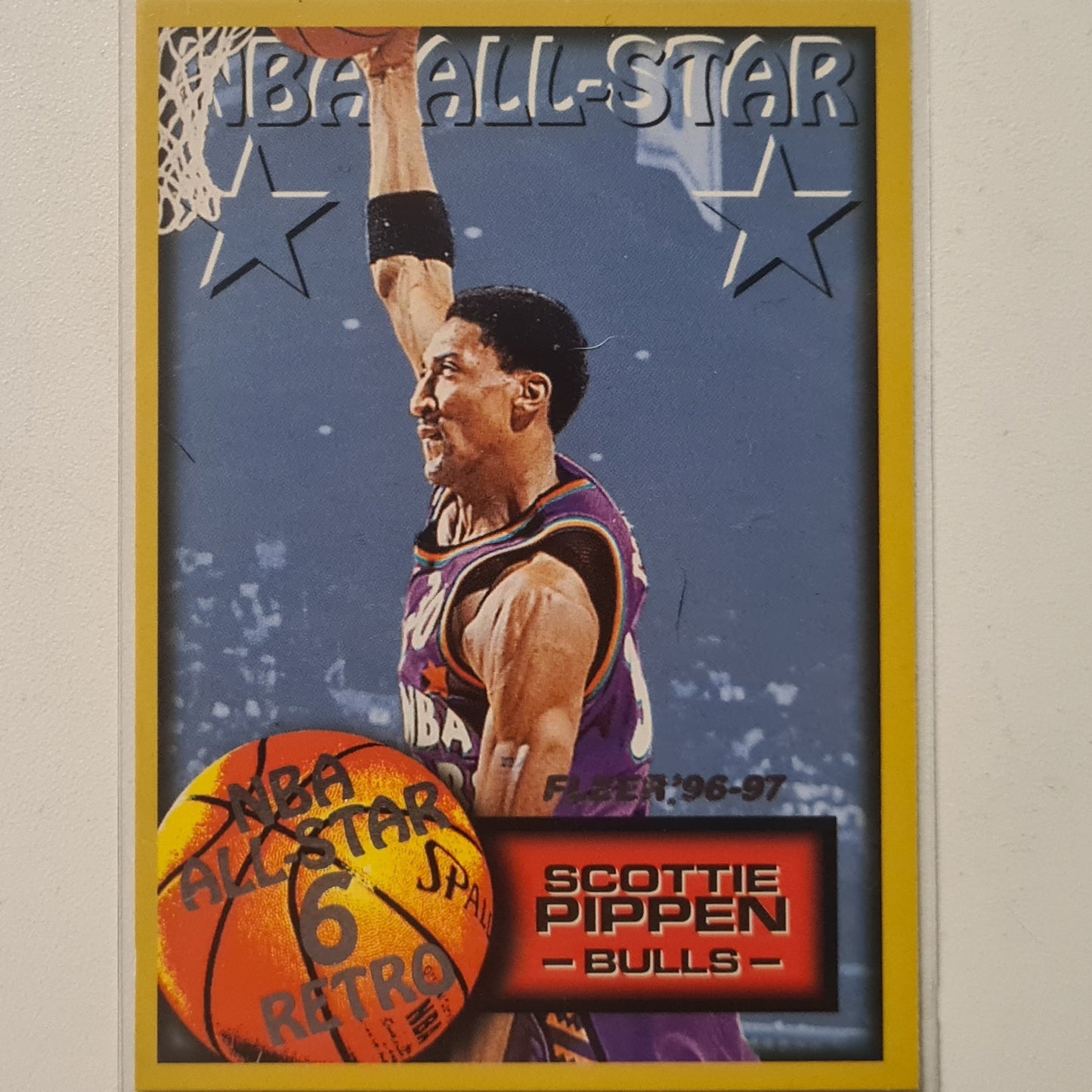 Scottie Pippen 1996 Fleer 96-97 all star 6 retro #287 NBA Basketball Chicago Bulls Excellent Sleeved