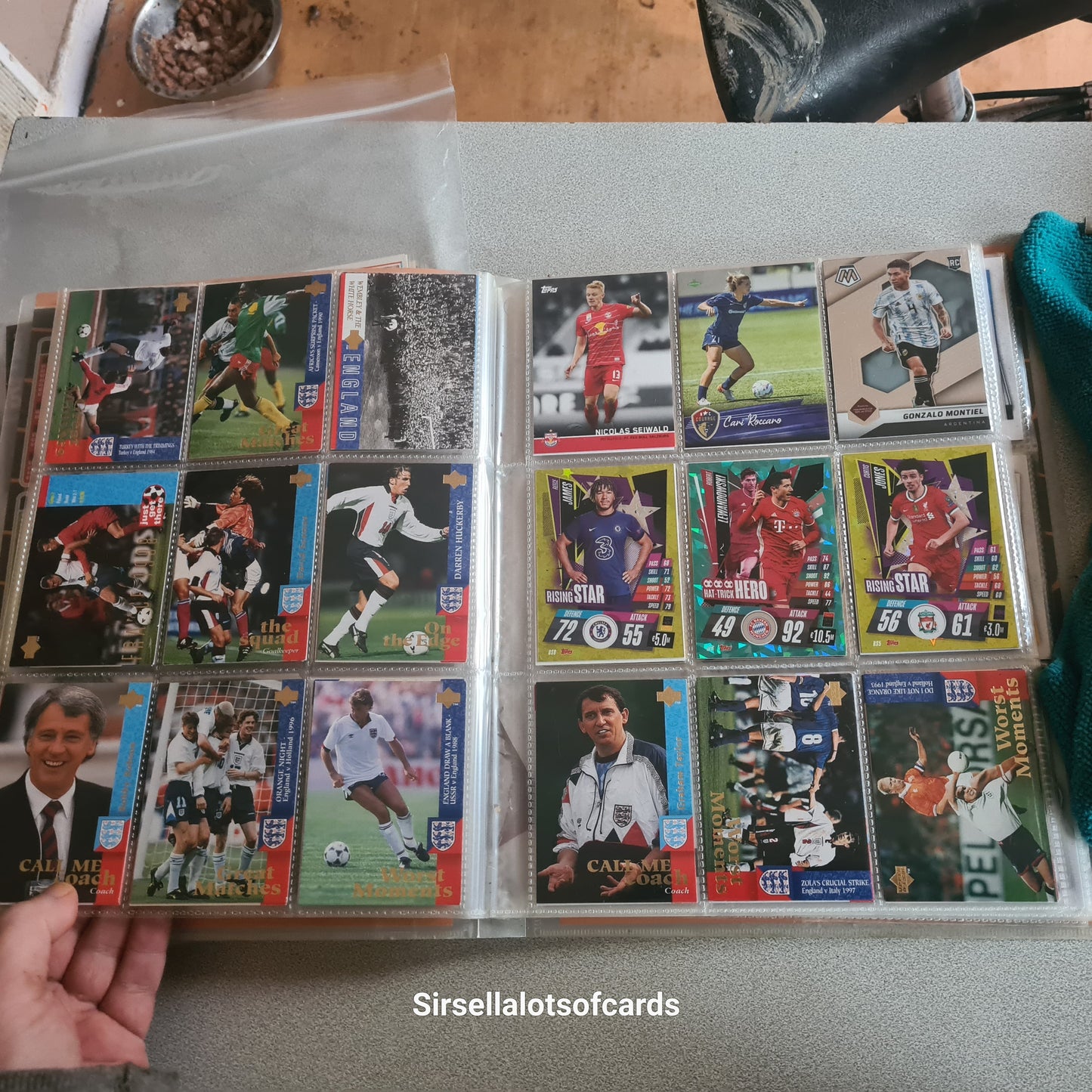 Football Soccer trading bulk binder bundle 333 cards 90's to present mixed sets teams players lot 3