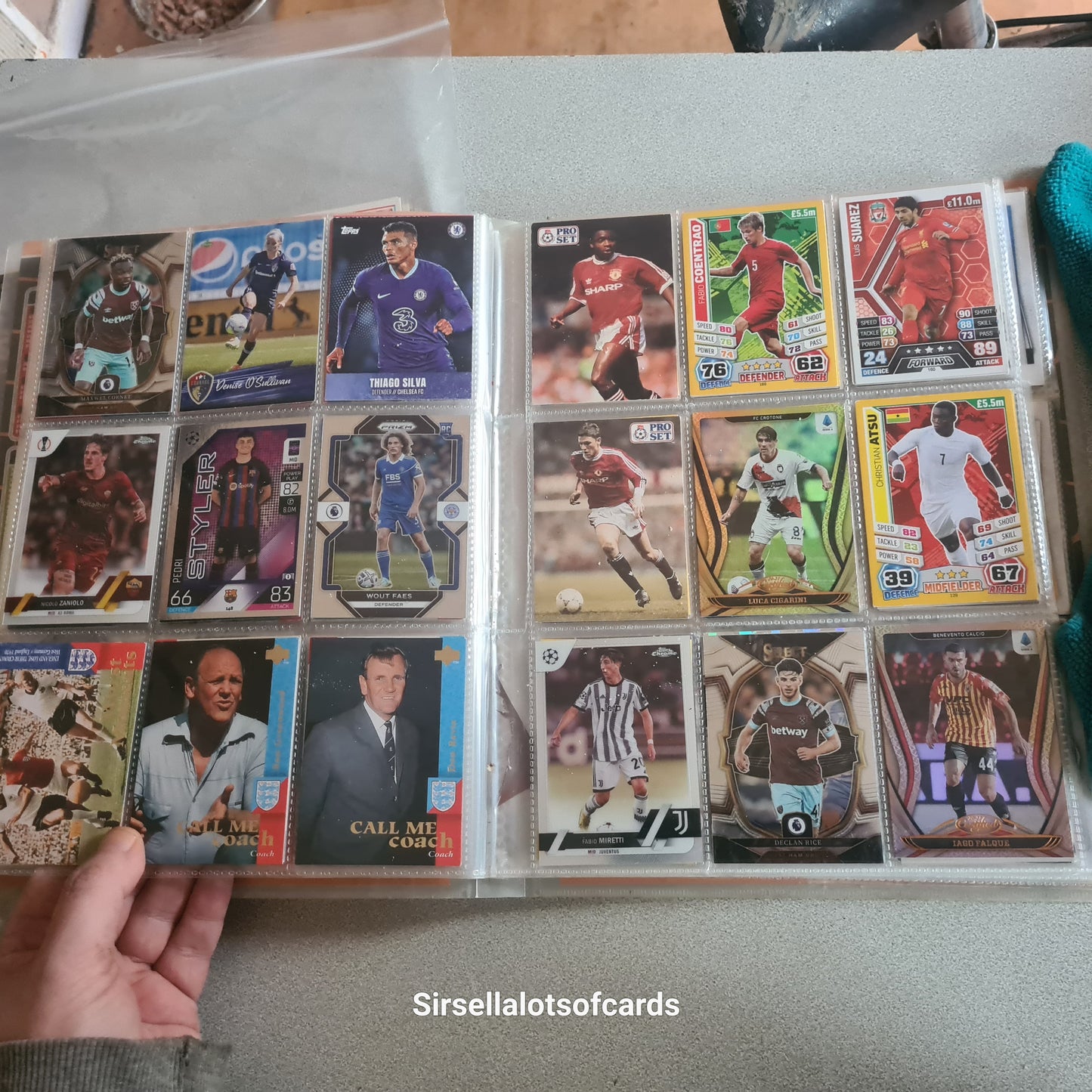 Football Soccer trading bulk binder bundle 333 cards 90's to present mixed sets teams players lot 3