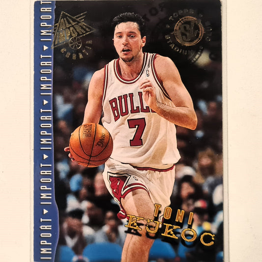 Toni Kukoc 1995 Topps Stadium Club all import Croatia #252 NBA Basketball Chicago Bulls fair/good Sleeved