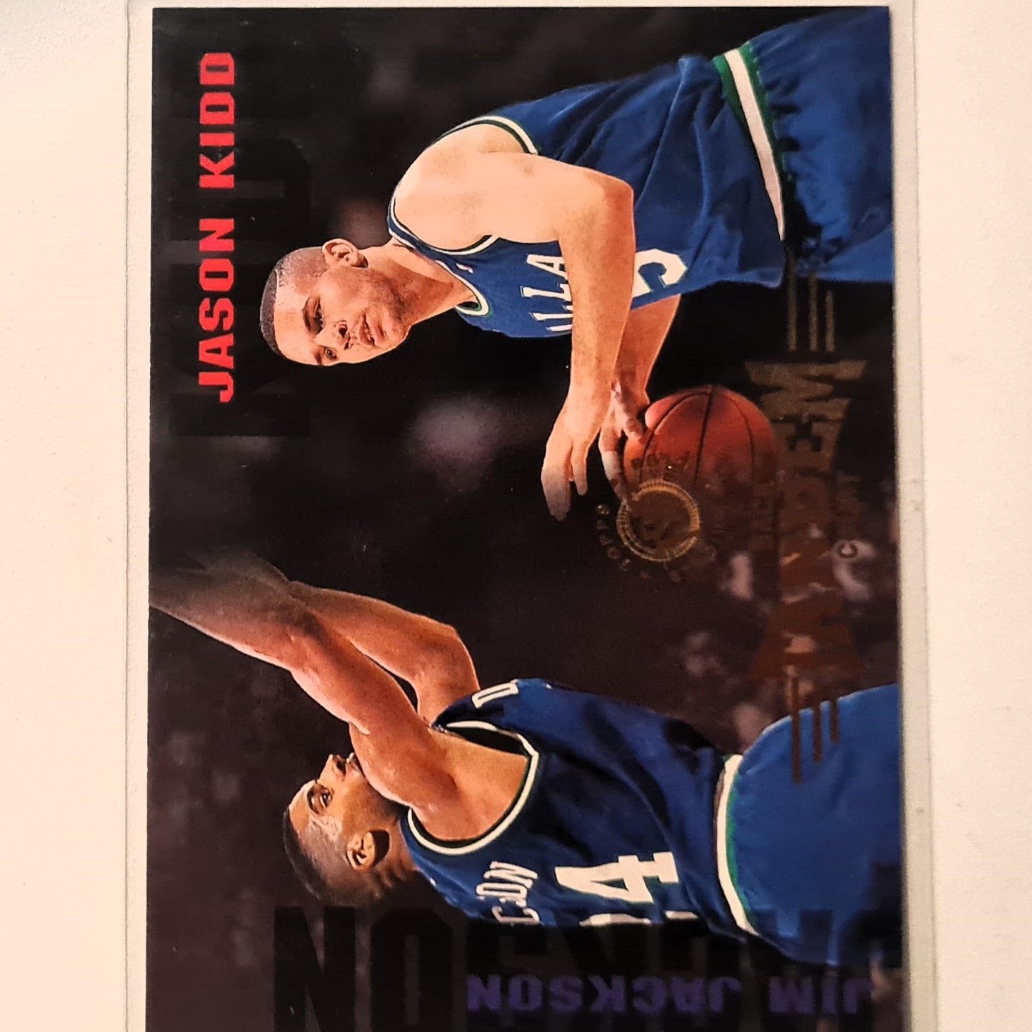 Jason Kidd Jim Jackson 1995 Topps stadium club Tandem #280 NBA Basketball Dallas Mavericks Excellent Sleeved