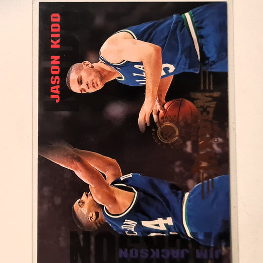 Jason Kidd Jim Jackson 1995 Topps stadium club Tandem #280 NBA Basketball Dallas Mavericks Excellent Sleeved