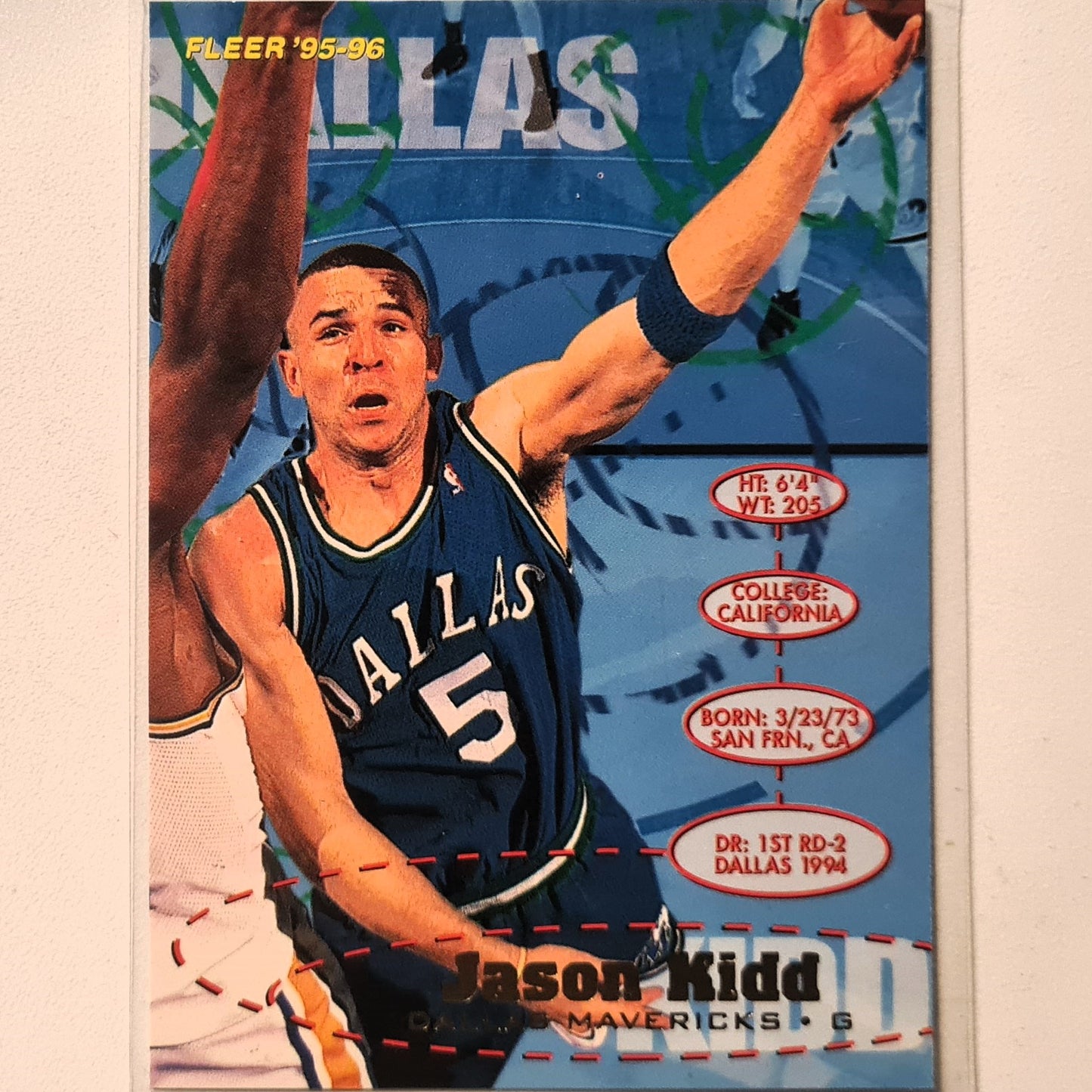 Jason Kidd 1995 Fleer 95-96 #36 NBA Basketball Dallas Mavericks Excellent Sleeved