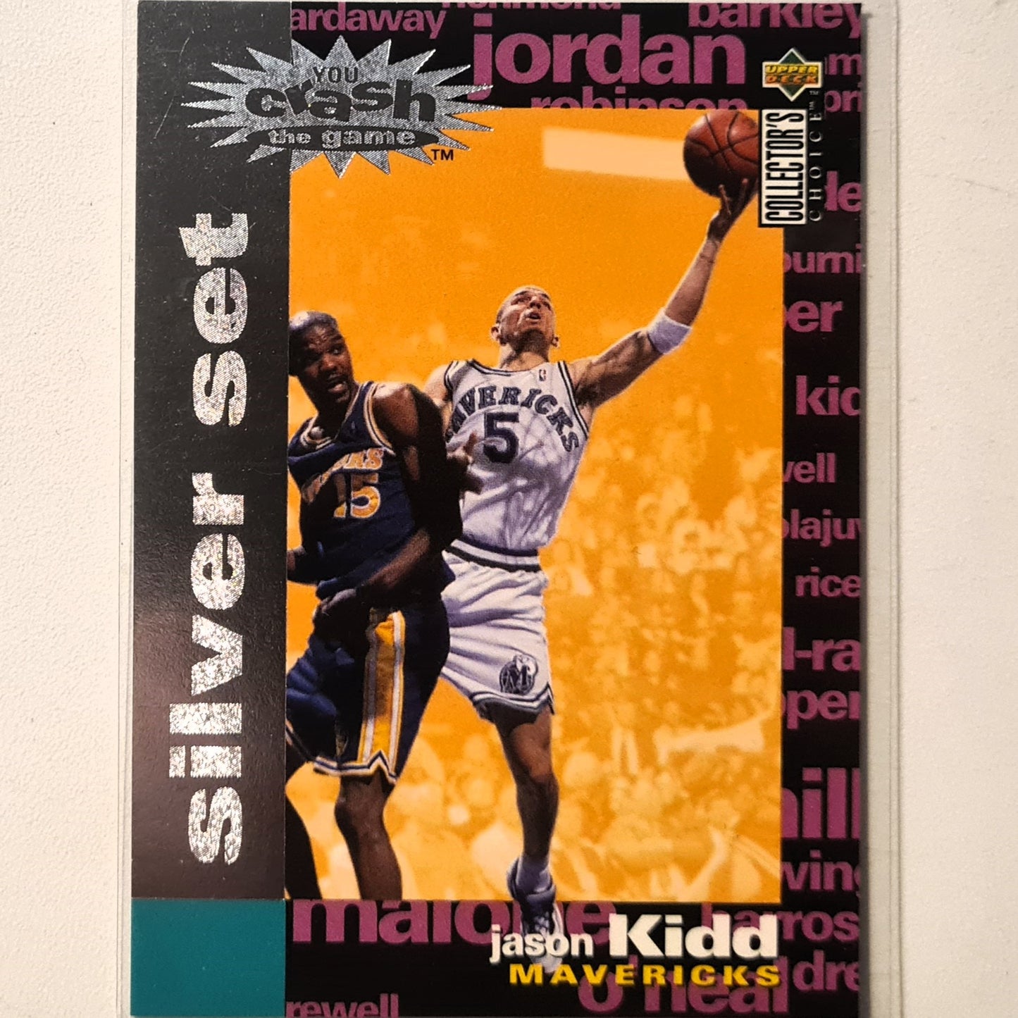 Jason Kidd 1995 upper-Deck Silver set crash the game C22 Basketball Dallas Mavericks very good Sleeved