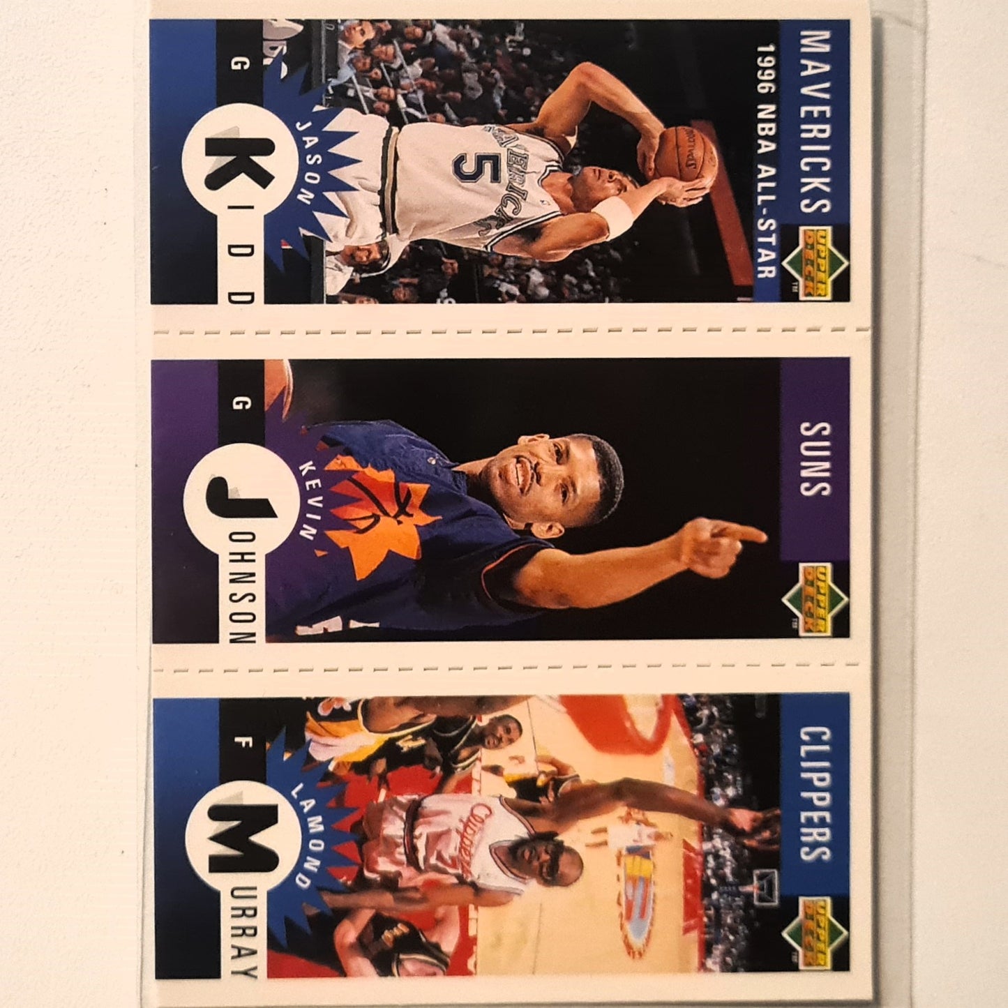 Jason Kidd kevin johnson lammond murray 1996 upper-Deck M37 M64 M18 Mini's Basketball Dallas Mavericks Excellent Sleeved