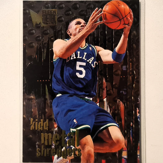 Jason Kidd 1996 Fleer Metal 96-97 Metal Shredders #140 NBA Basketball Dallas Mavericks Excellent Sleeved