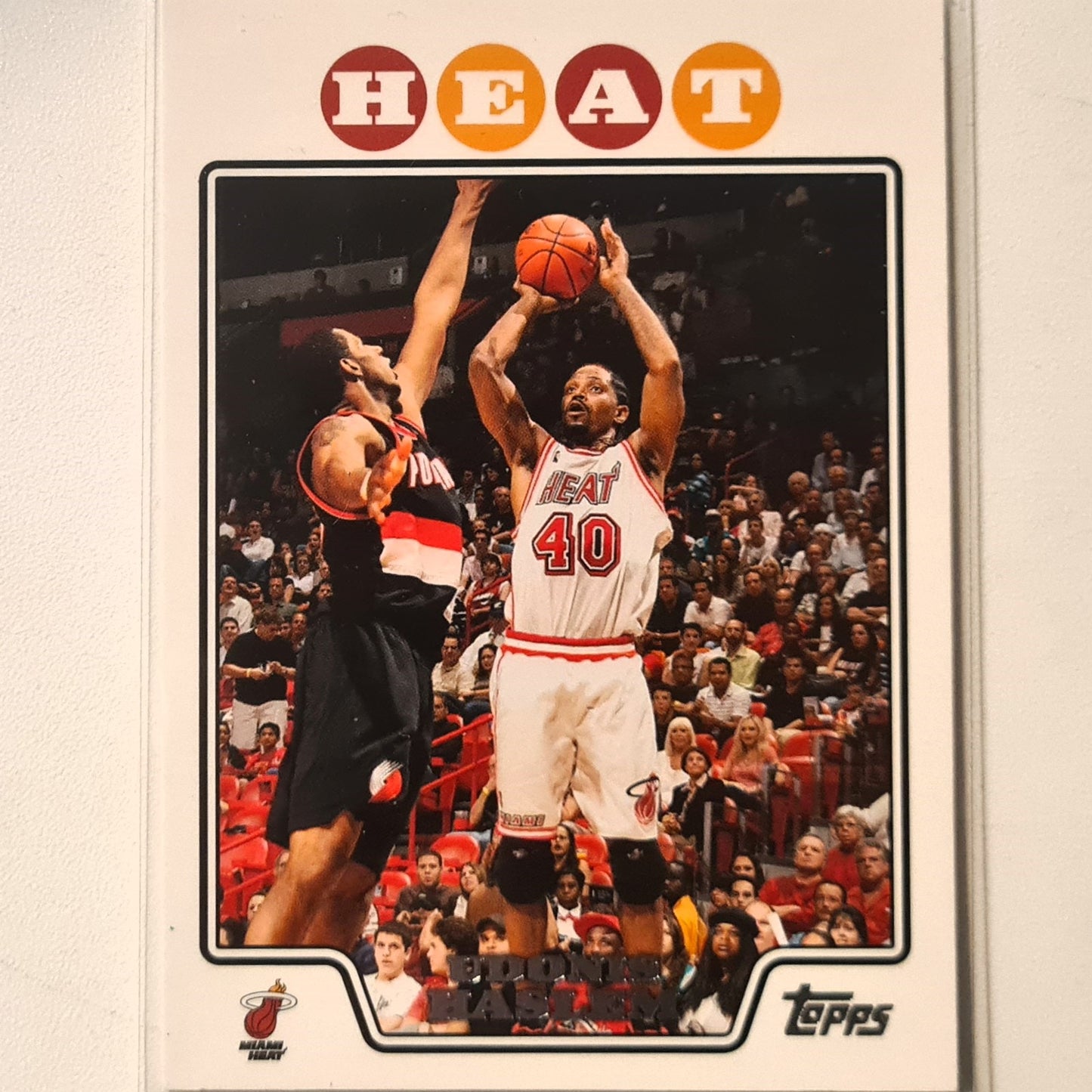 Udonis Haslem 2008 Topps #72 NBA Basketball Miami Heat Excellent Sleeved