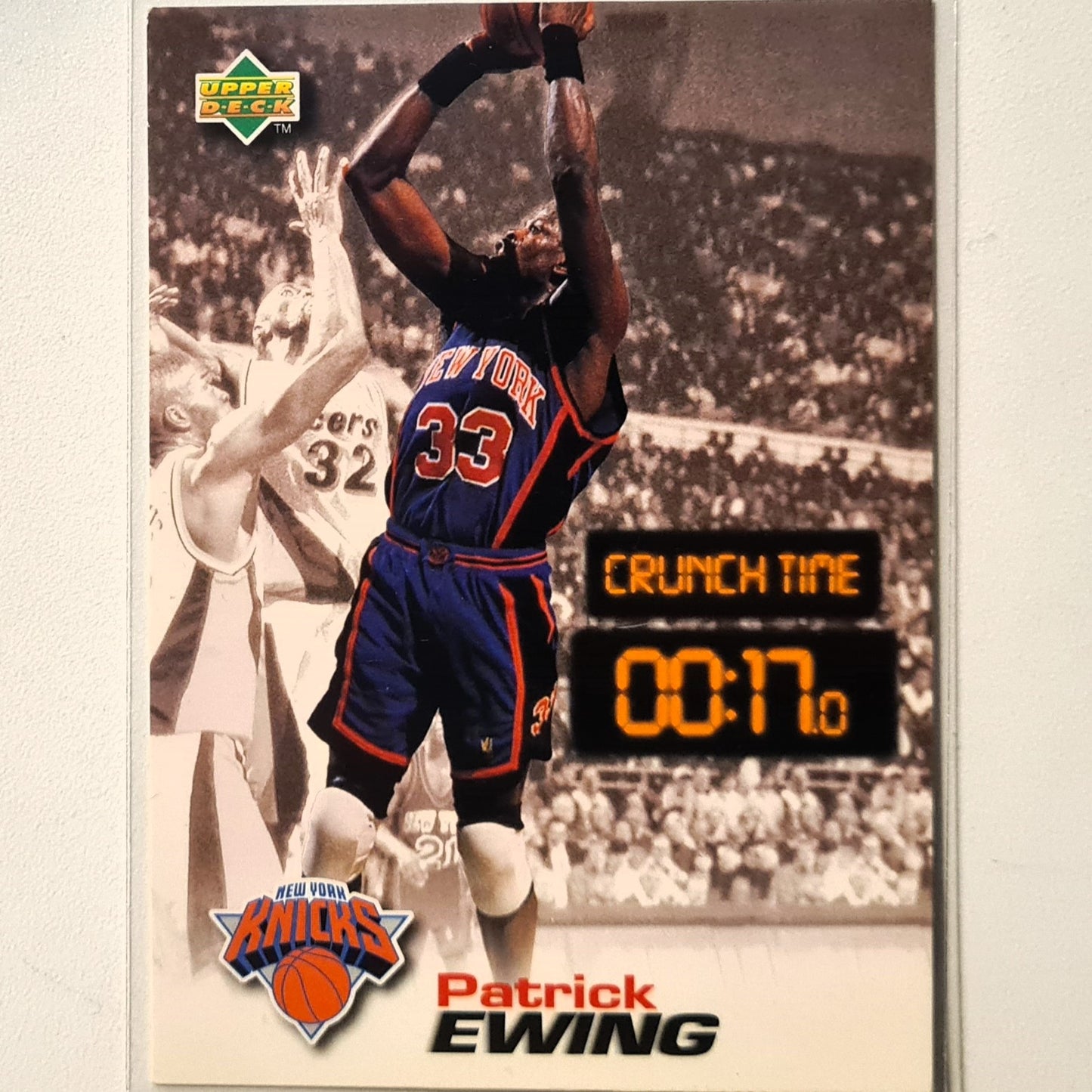 Patrick Ewing 1997 Upper-Deck Crunch time CT 21/40 NBA Basketball New York Knicks very good/ Excellent sleeved