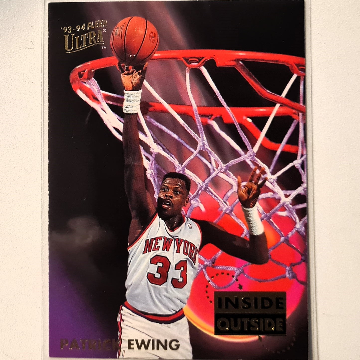 Patrick Ewing 1994 Fleer Ultra 93-94 Inside Outside 1 of 10 Basketball New York Knicks Excellent sleeved
