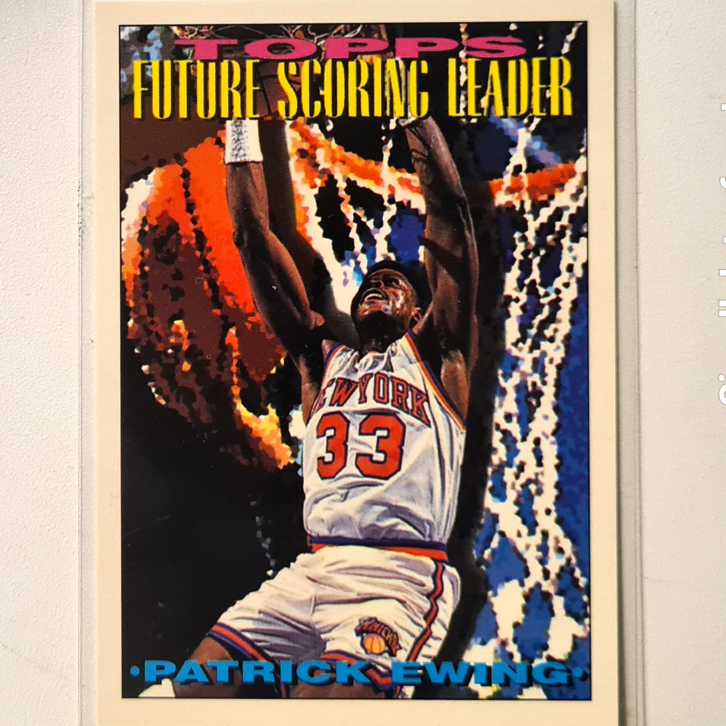 Patrick Ewing 1994 Topps future Scoring leader #390 NBA Basketball New York Knicks Excellent sleeved