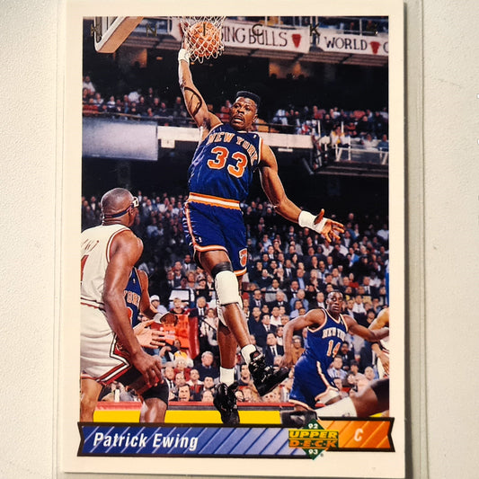Patrick Ewing 1992 Upper-Deck #130 NBA Basketball New York Knicks Excellent sleeved