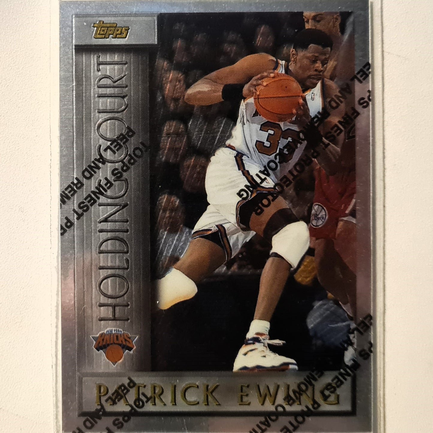 Patrick Ewing 1996 Topps Holding Court Silver foil HC8  NBA Basketball New York Knicks Excellent sleeved