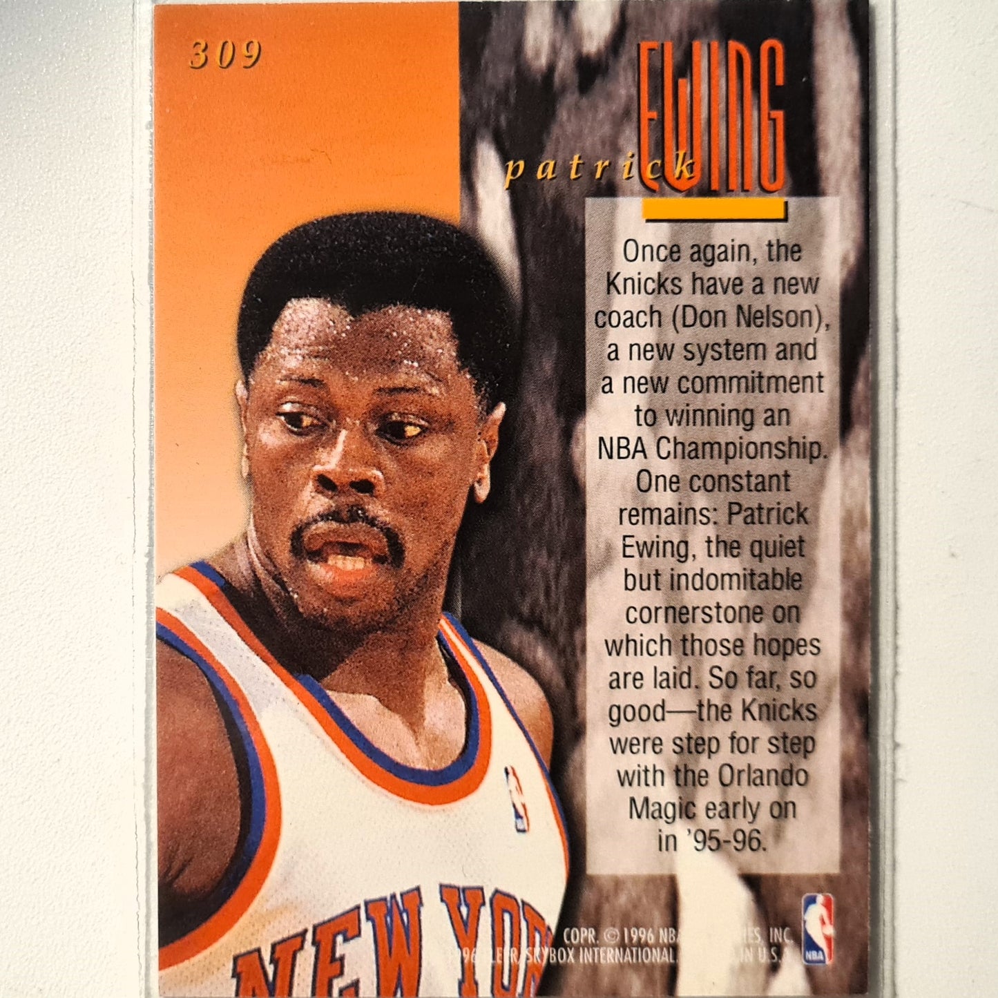 Patrick Ewing 1996 Fleer Ultra 95-96 Encore #309 NBA Basketball New York Knicks Excellent sleeved