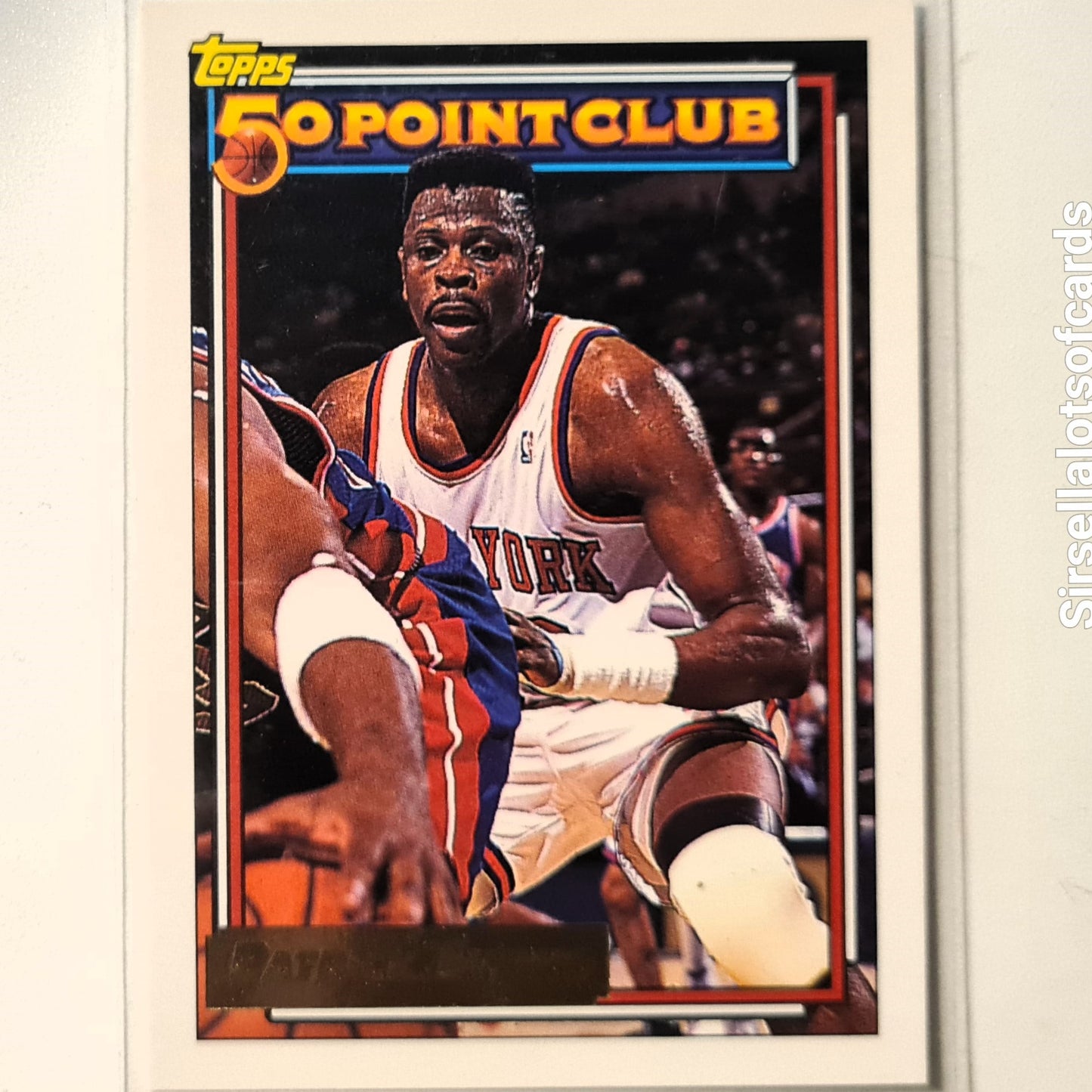 Patrick Ewing 1993 Topps 50 Point Club Gold Variant #211 NBA Basketball New York Knicks Excellent Sleeved