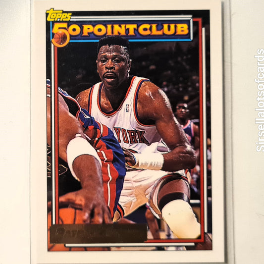 Patrick Ewing 1993 Topps 50 Point Club Gold Variant #211 NBA Basketball New York Knicks Excellent Sleeved