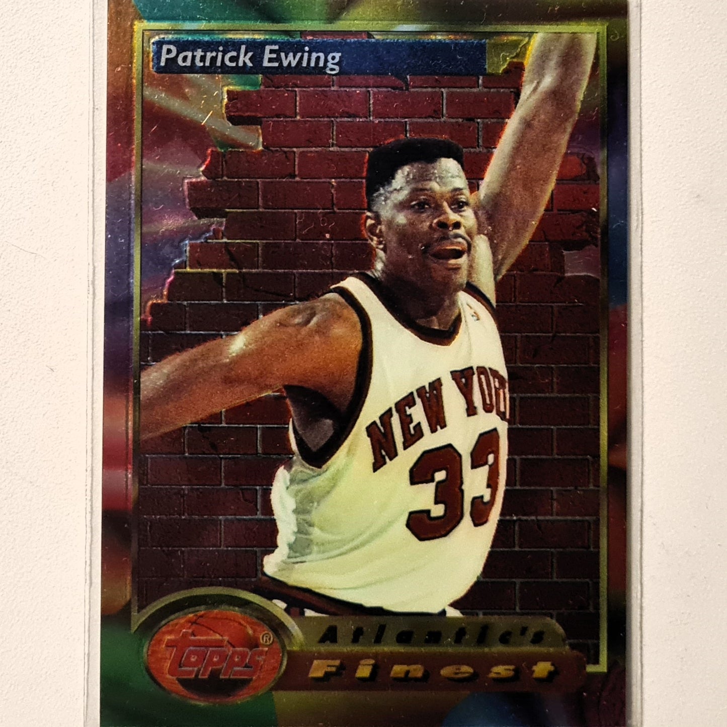 Patrick Ewing 1994 Topps Finest Atlantic's Finest foil insert #90 NBA Basketball New York Knicks Excellent Sleeved