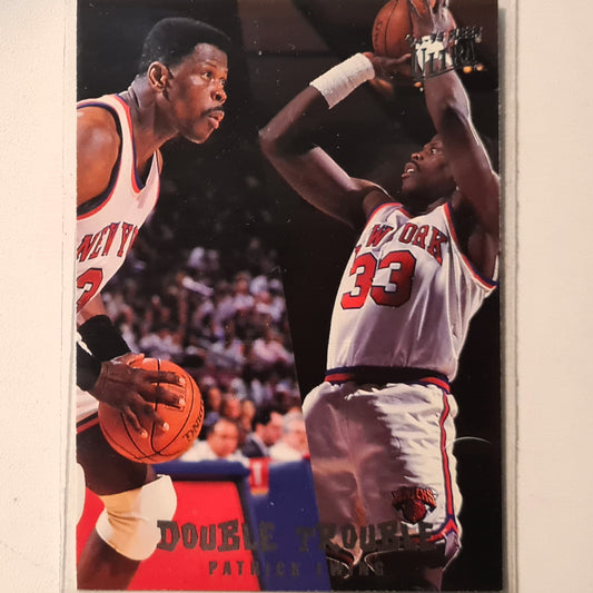 Patrick Ewing 1994 Fleer 94-95 Ultra Double Trouble insert 2 of 10  NBA Basketball New York Knicks Excellent Sleeved
