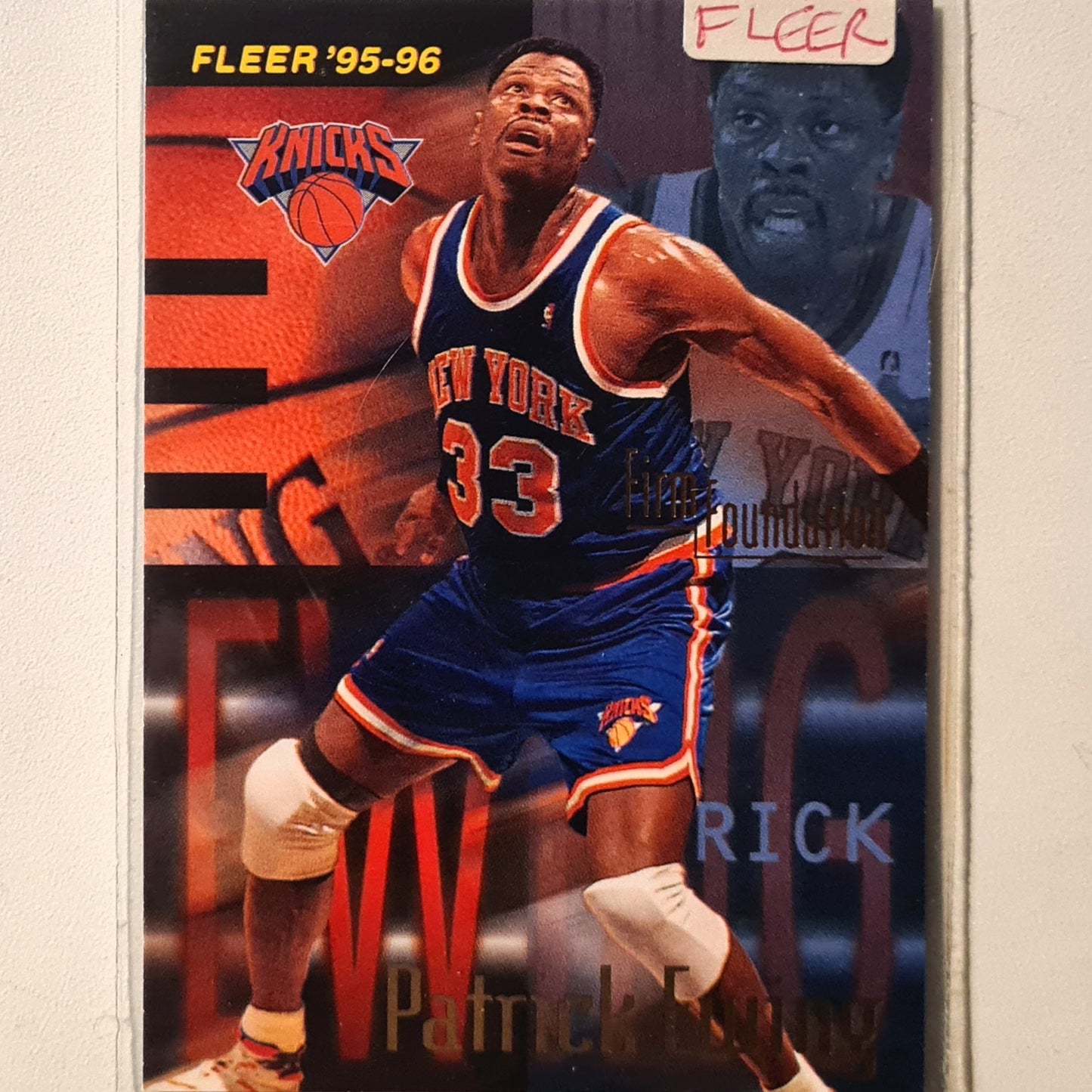 Patrick Ewing 1996 Fleer 95-96 Firm Foundation #337 NBA Basketball New York Knicks Excellent Sleeved