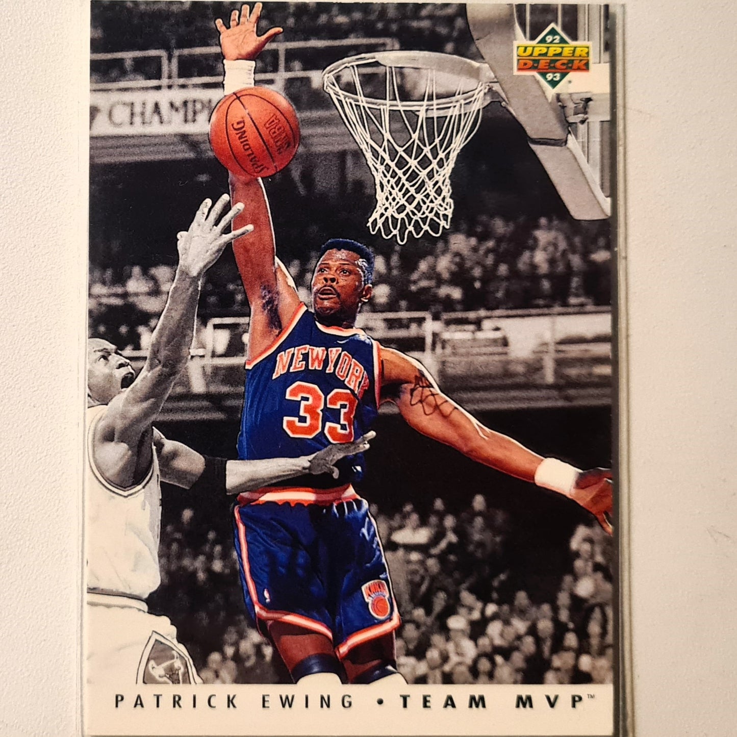 Patrick Ewing 1992 Upper-Deck Team MVP TM19 NBA Basketball New York Knicks Excellent Sleeved