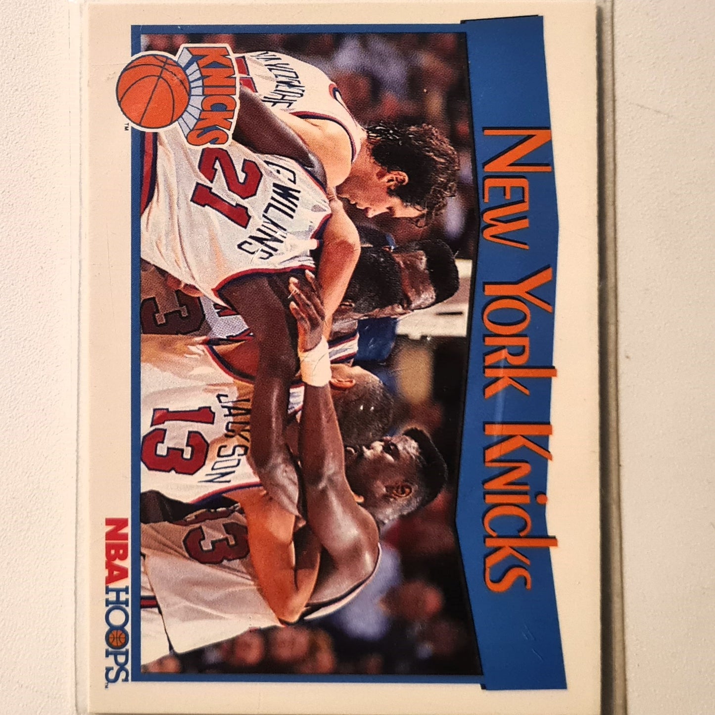Patrick Ewing 1991 NBA Hoops New York Knicks huddle #291 NBA Basketball New York Knicks Excellent Sleeved