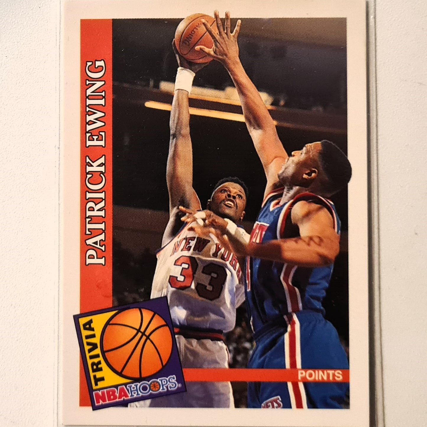Patrick Ewing 1993 Skybox NBA Hoops Trivia #484 NBA Basketball New York Knicks Excellent Sleeved