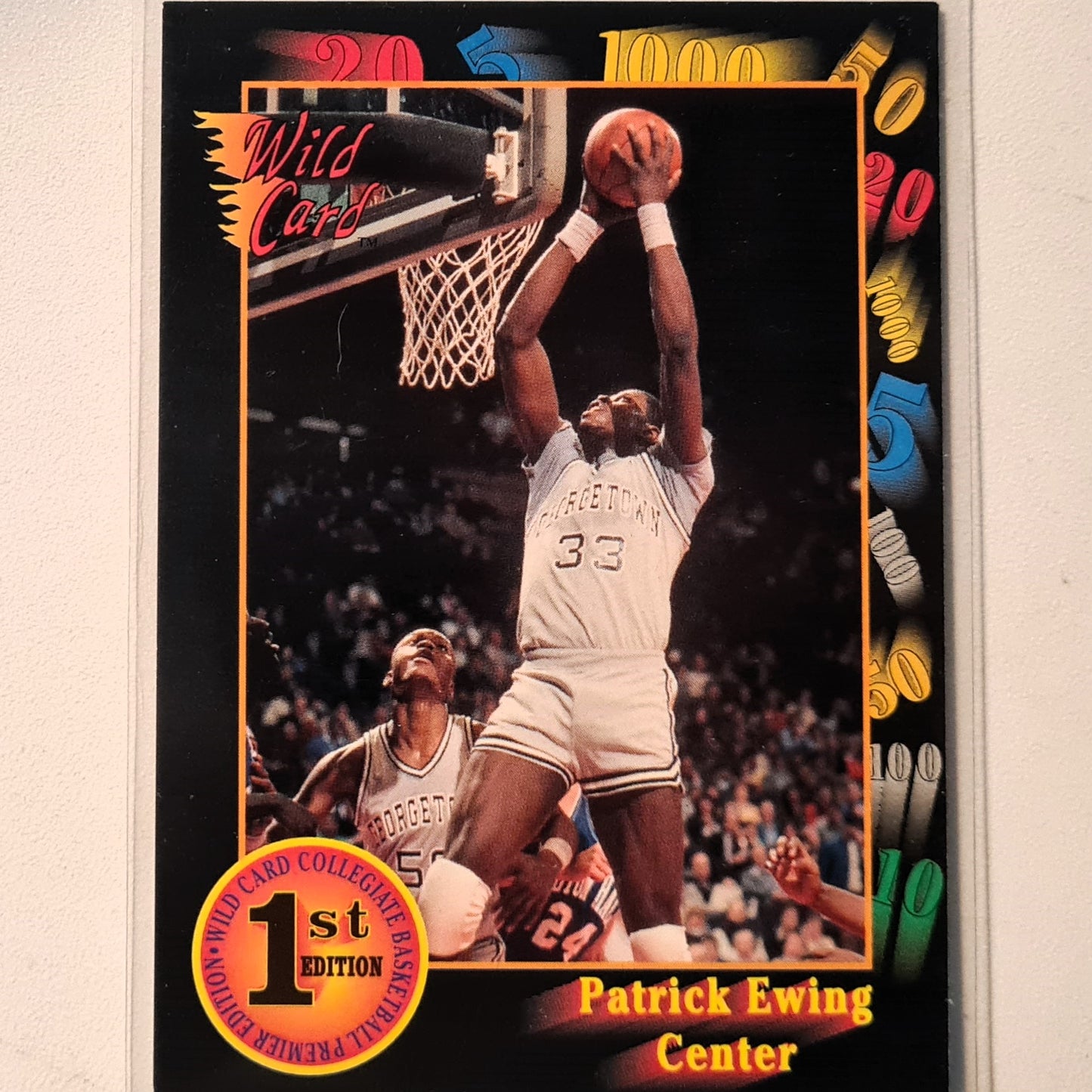 Patrick Ewing 1992 AAA Sports 1st edition Wild card #15 NBA Basketball New York Knicks Excellent Sleeved