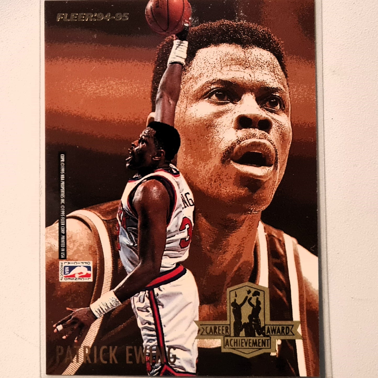 Patrick Ewing Karl Malone 1995 Fleer 94-95 Career Achievement Awards NBA Basketball New York Knicks Excellent Sleeved
