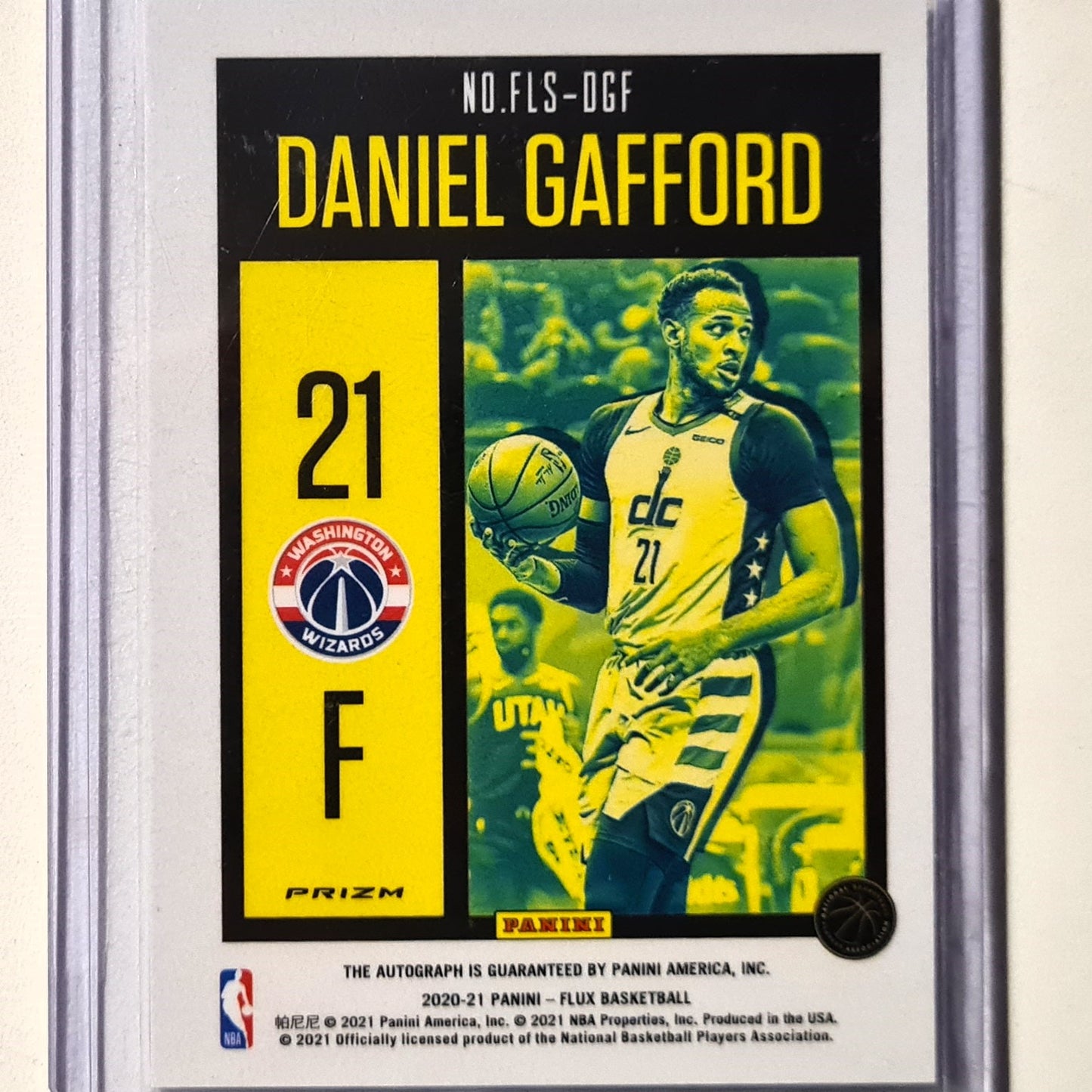 Daniel Gafford 2020-21 Panini Flux Auto signature FLS-DSG NBA Basketball Washington Wizards Excellent Sleeved