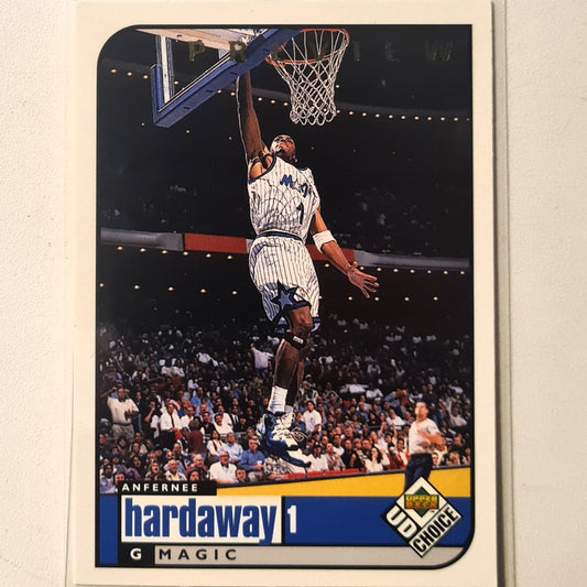 Anfernee Hardaway 1998 Upper-Deck collectors choice preview #100 NBA Basketball Orlando Magic Excellent Sleeved