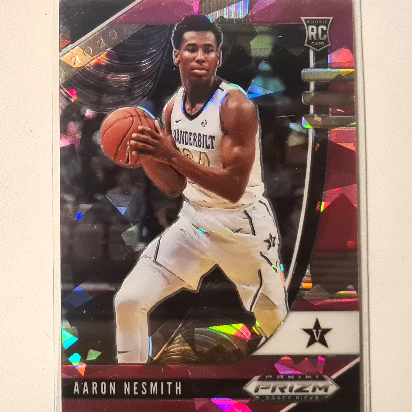 Aaron Nesmith 2020-21 Panini Prizm Draft picks pink cracked ice Rookie RC #15 NBA Basketball Boston Celtics Vanderbilt Excellent Sleeved