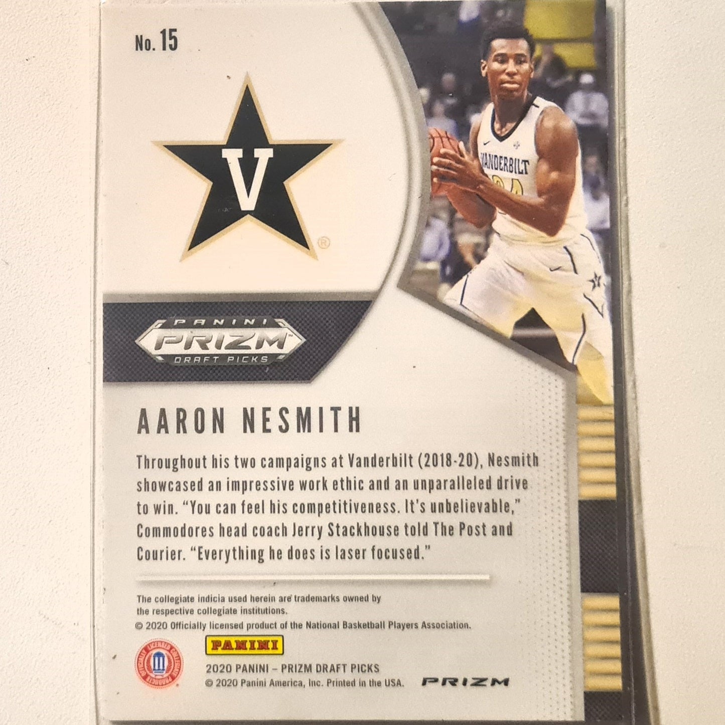 Aaron Nesmith 2020-21 Panini Prizm Draft picks pink cracked ice Rookie RC #15 NBA Basketball Boston Celtics Vanderbilt Excellent Sleeved