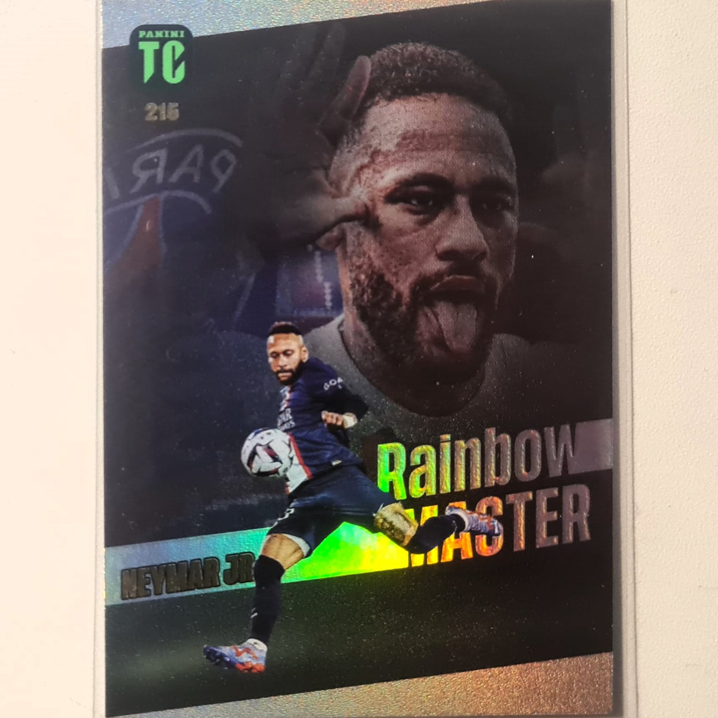 Neymar Jr 2023 Panini Top Class Rainbow Master Foil insert #215 Soccer Football Basketball Paris Saint Germain excellent Sleeved