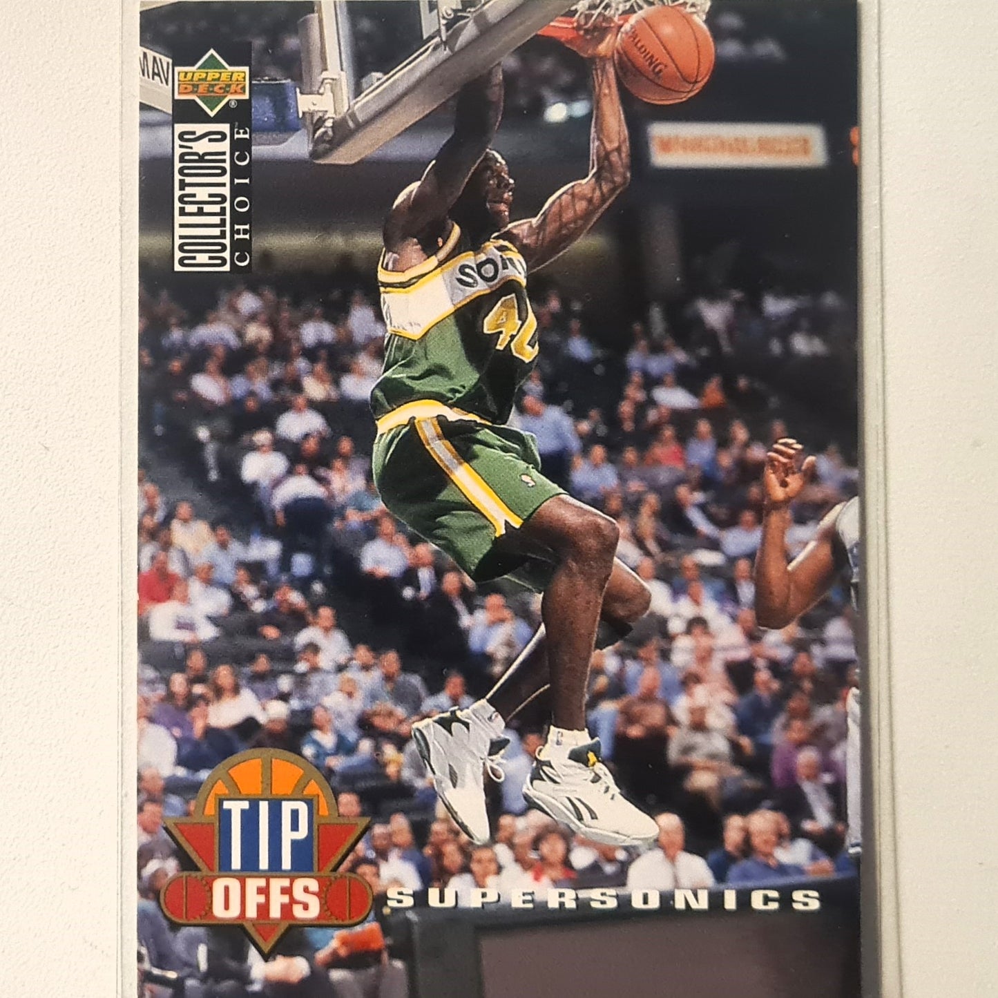 Shawn Kemp 1994 Upper-Deck Tip Offs #190 NBA Basketball Seattle Super Sonics excellent Sleeved