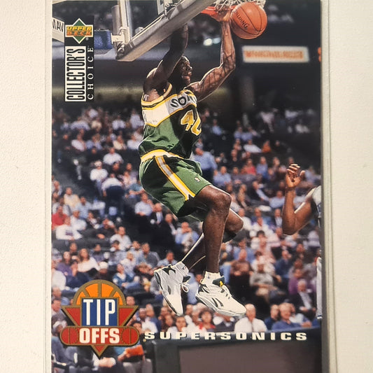 Shawn Kemp 1994 Upper-Deck Tip Offs #190 NBA Basketball Seattle Super Sonics excellent Sleeved