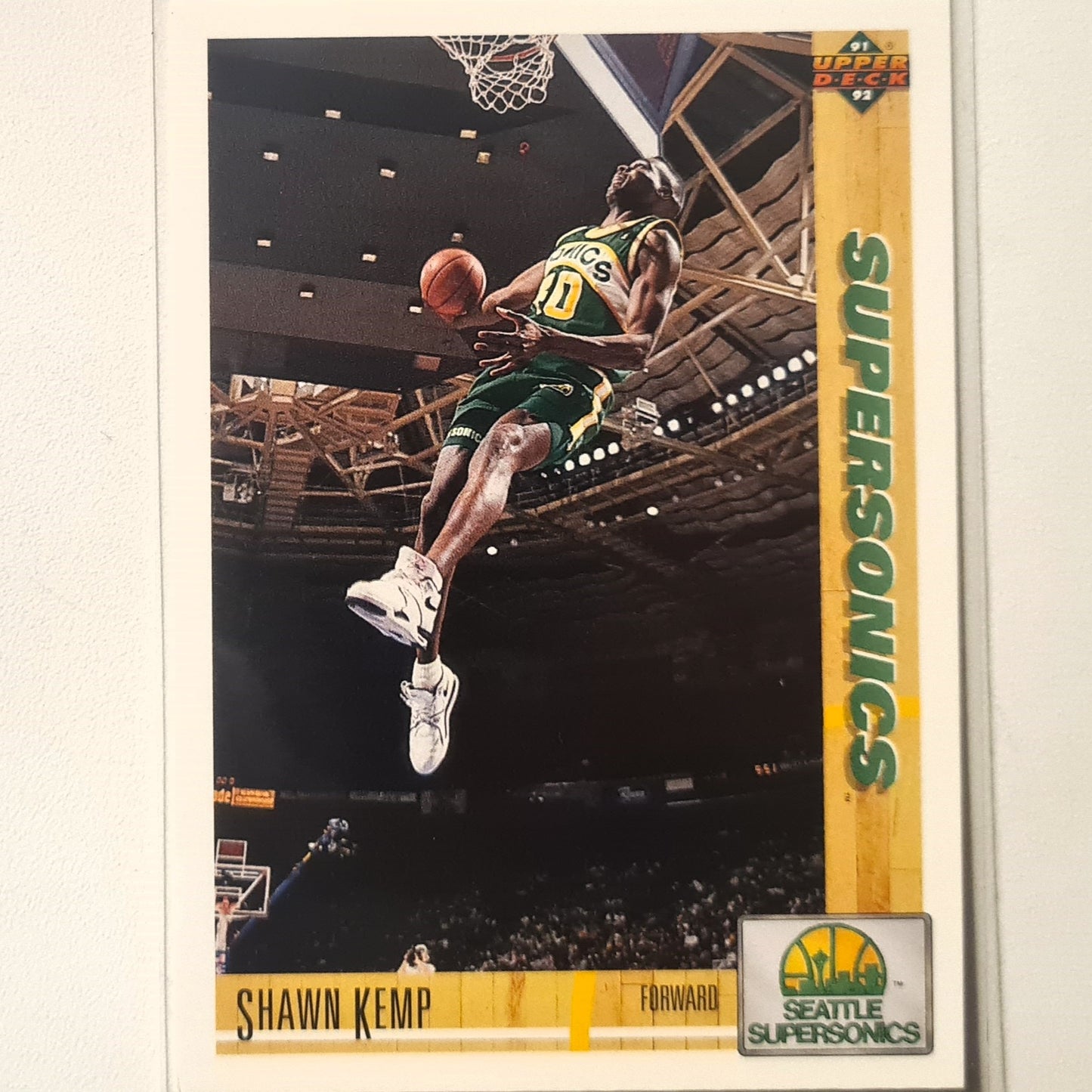 Shawn Kemp 1991 Upper-Deck #173 NBA Basketball Seattle Super Sonics Excellent Sleeved