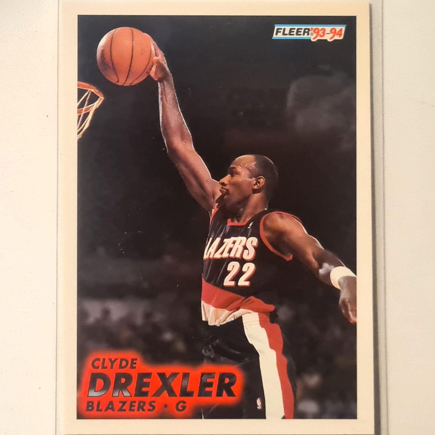 Clyde Drexler 1993 Fleer 93-94 #173. NBA Basketball Portland Trail Blazers excellent Sleeved