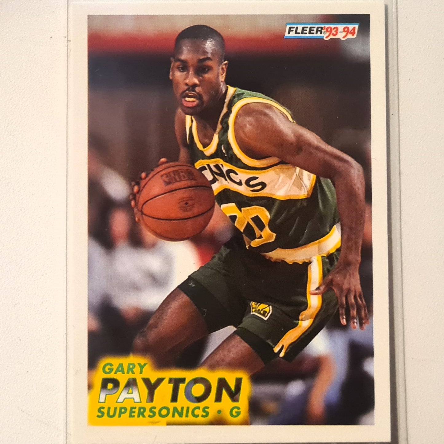 Gary Payton 1993 Fleer 93-94 #202 NBA Basketball Seattle Super Sonics excellent Sleeved