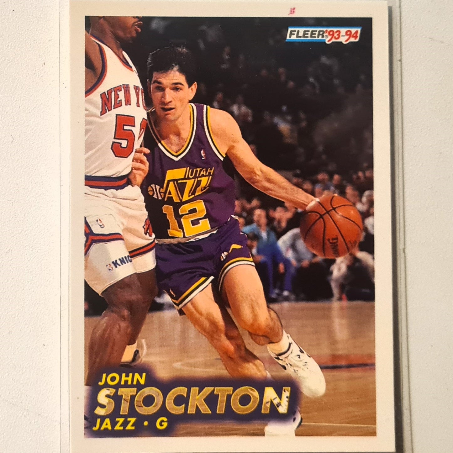 John Stockton 1993 Fleer 93-94 #212 NBA Basketball Utah Jazz excellent Sleeved