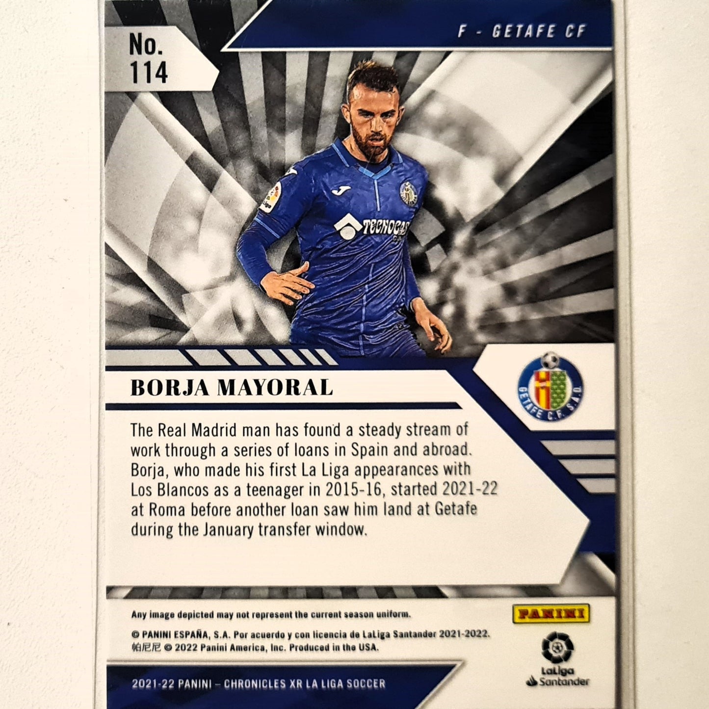 Borja Mayoral 2021-22 Panini Chronicles XR Serie A #114 soccer football Getafe Very good Sleeved