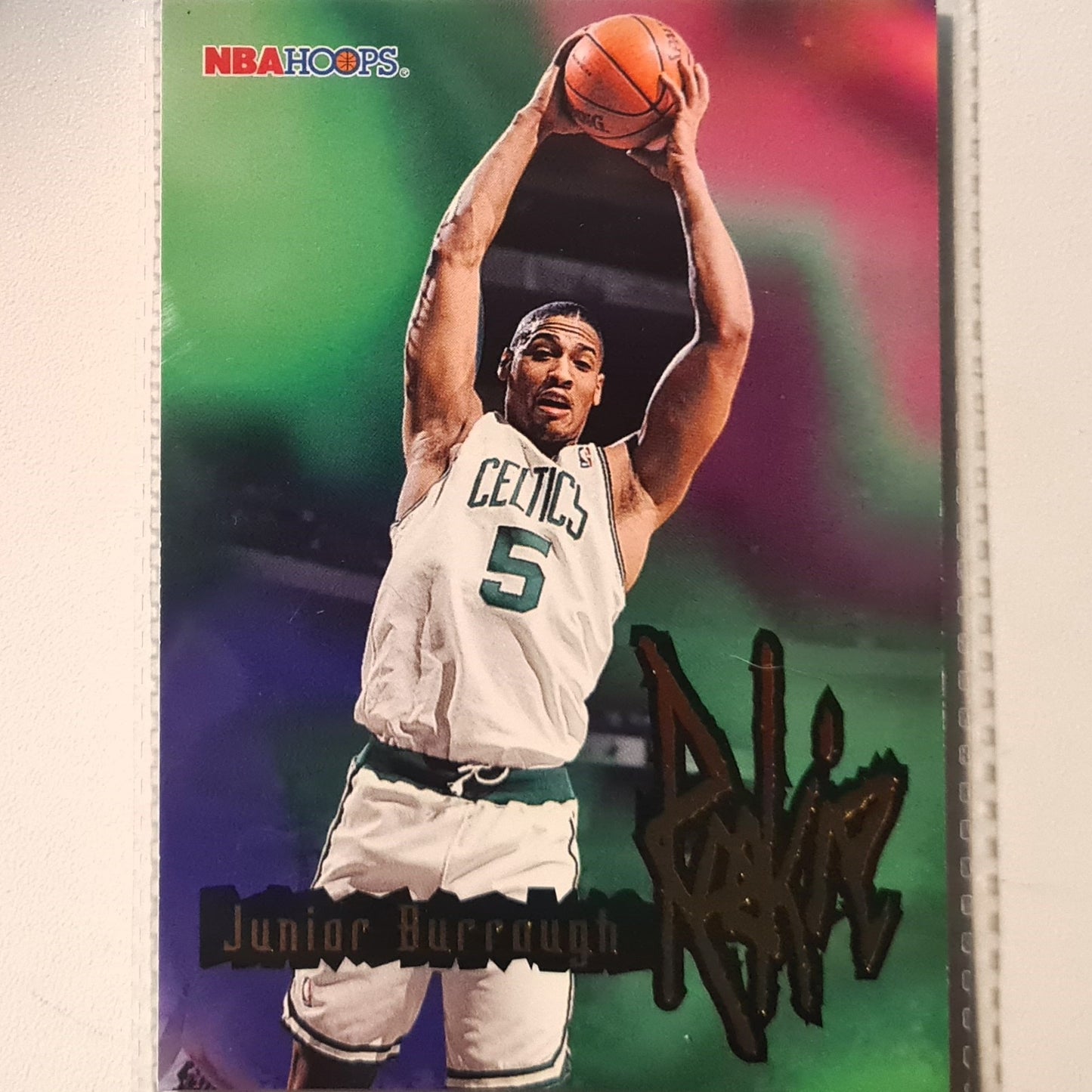Junior Burrough 1996 Skybox NBA Hoops Rookie RC #252 NBA Basketball Boston Celtics Very good Sleeved